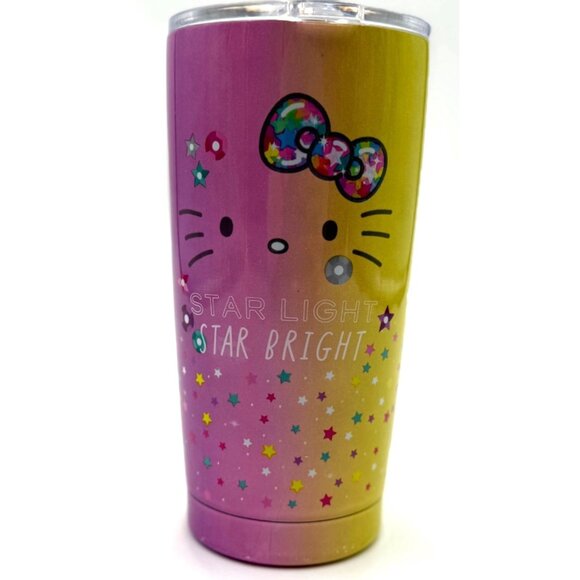 Hello Kitty Insulated Travel Tumbler With Lid 20 Oz Stainless Steel Colorful Gra - Picture 2 of 5